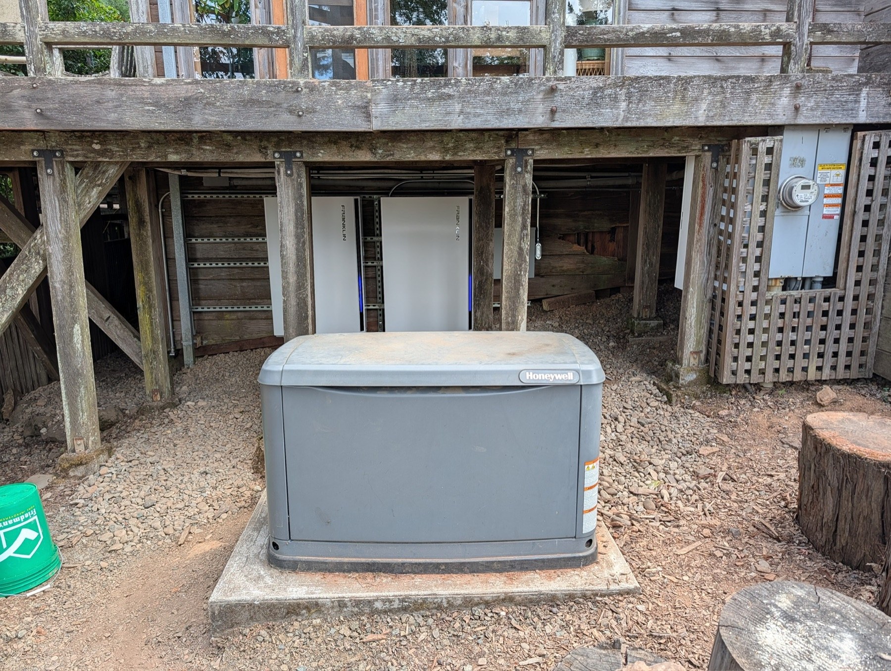 Generator and FranklinWH batteries at a Boonville home