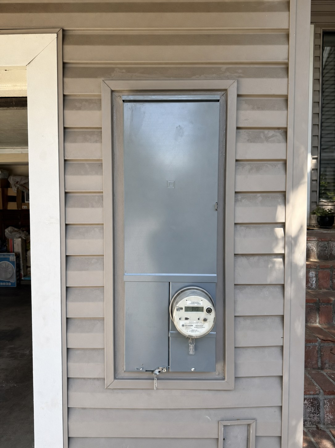 Finished Citrus Heights electrical panel with painted trim