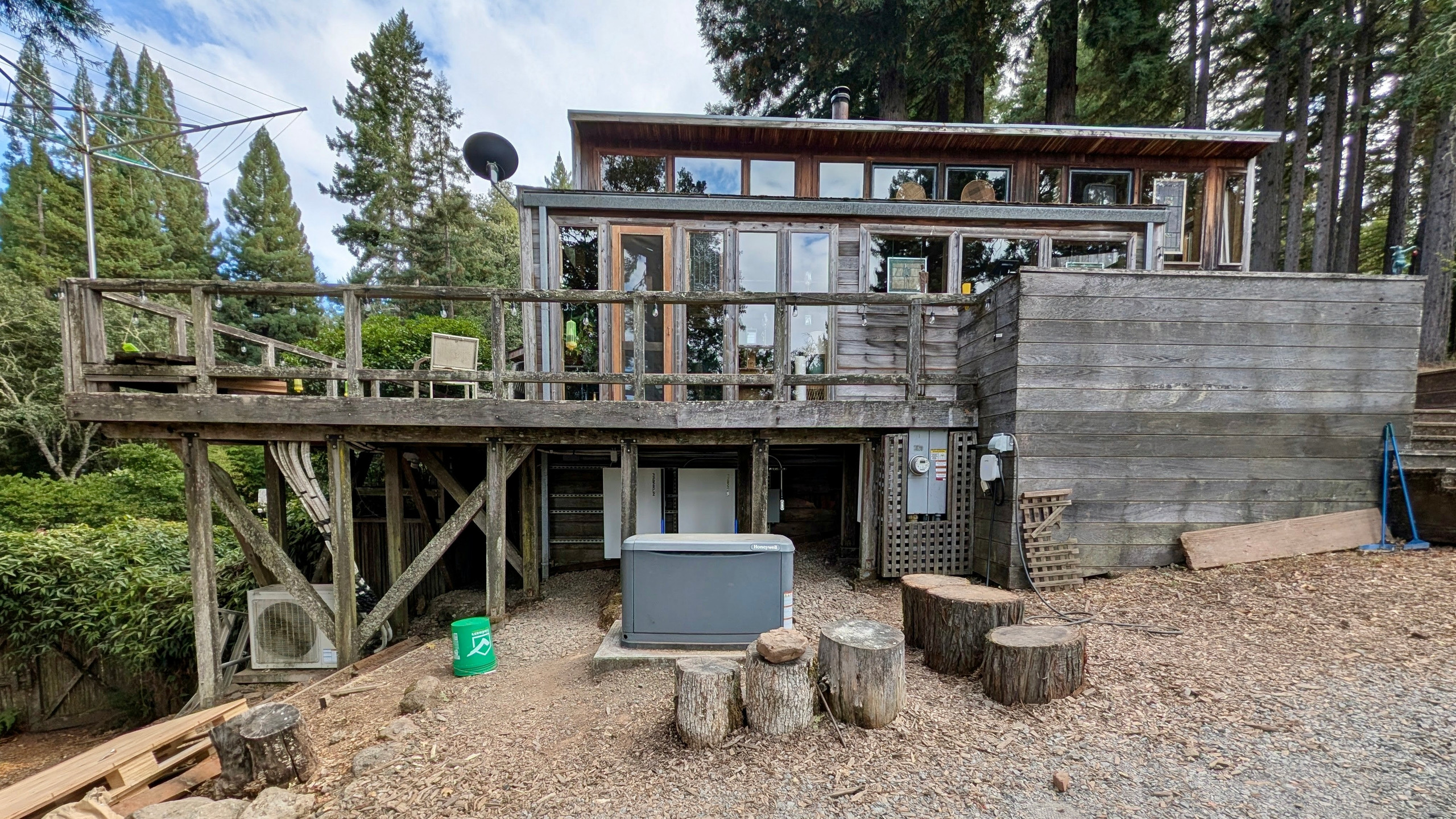 Standby generator at a Northern California home